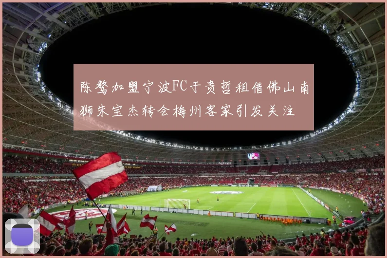 陈骜加盟宁波FC于贵哲租借佛山南狮朱宝杰转会梅州客家引发关注